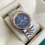 Rolex Datejust replica with blue dial 41mm Sw200 Movement 904L Steel 18K Blue/Grey Dial Watch